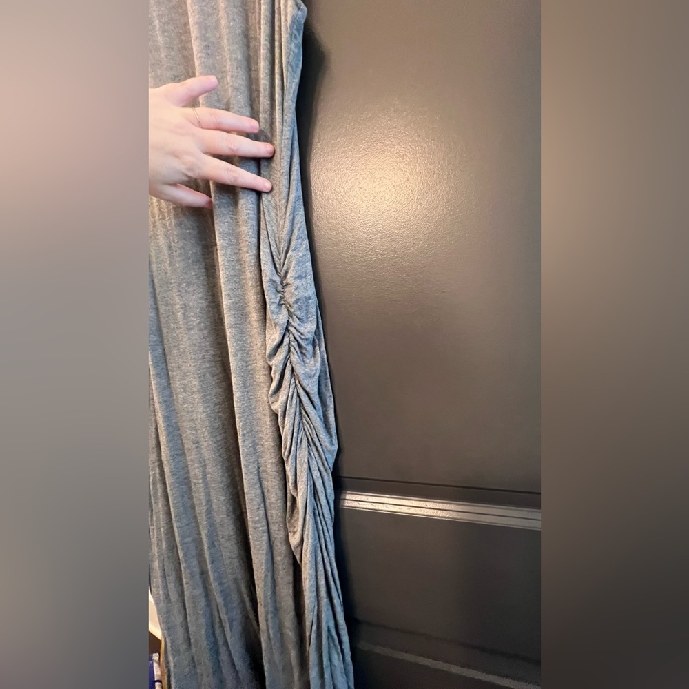 Banana Republic Heather Gray Long Maxi Sleeveless Bodycon Form Fitting Dress L - Picture 2 of 11